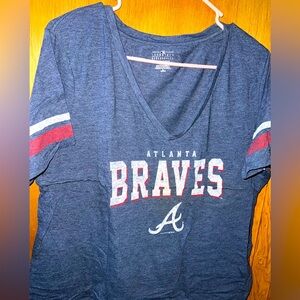 X large Atlanta Braves v neck shirt